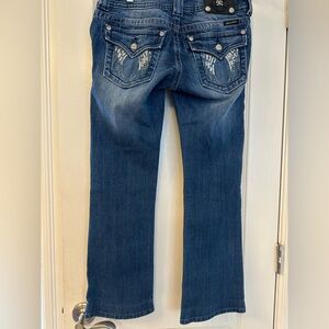 Miss Me Women's Denim Jeans with Sequin Accents Size 28 Angel Wing🪽